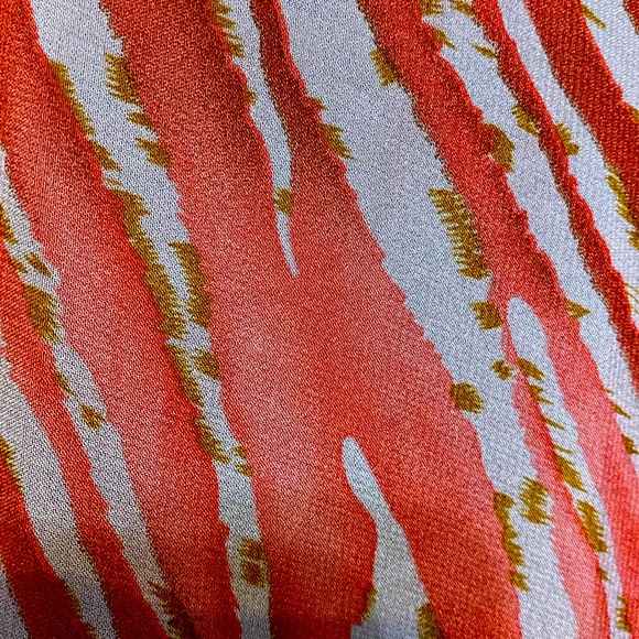 Pink/ orange zebra pattern design poncho/ wrap/ cover up - 1 Size - Picture 5 of 10